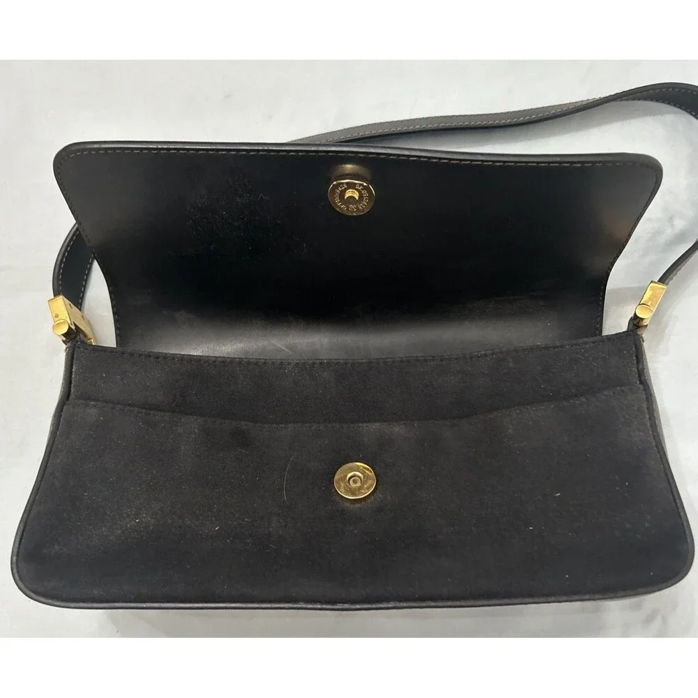 Mondani New York Handbag Simulated Leather Shoulder Bag Purse Black